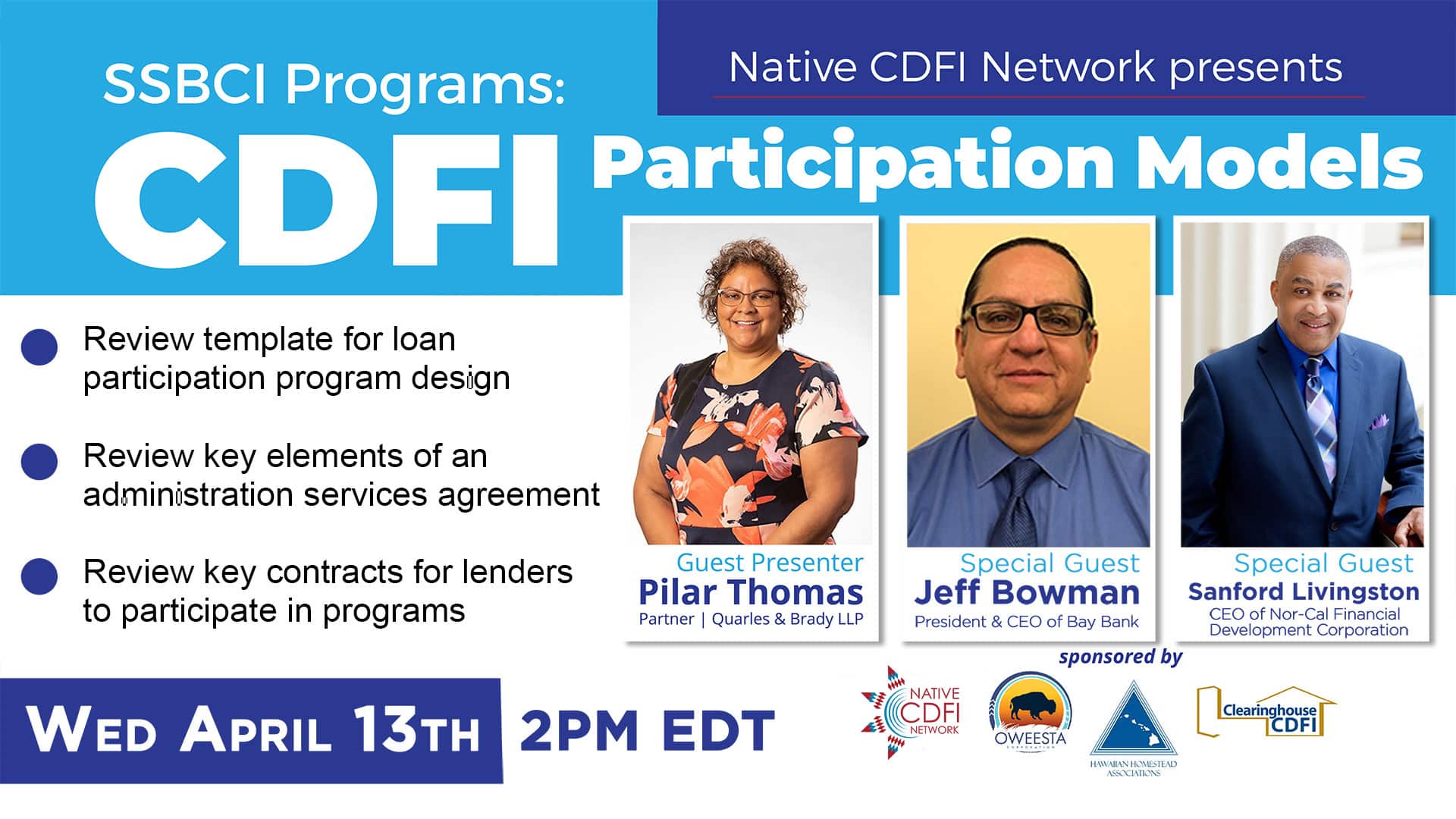 NCN Hosts Webinar To Discuss SSBCI Programs - Native CDFI