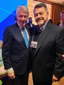 Bill Clinton and Pete Upton